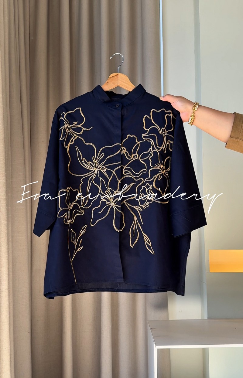 EVA EMBROIDERY NAVY