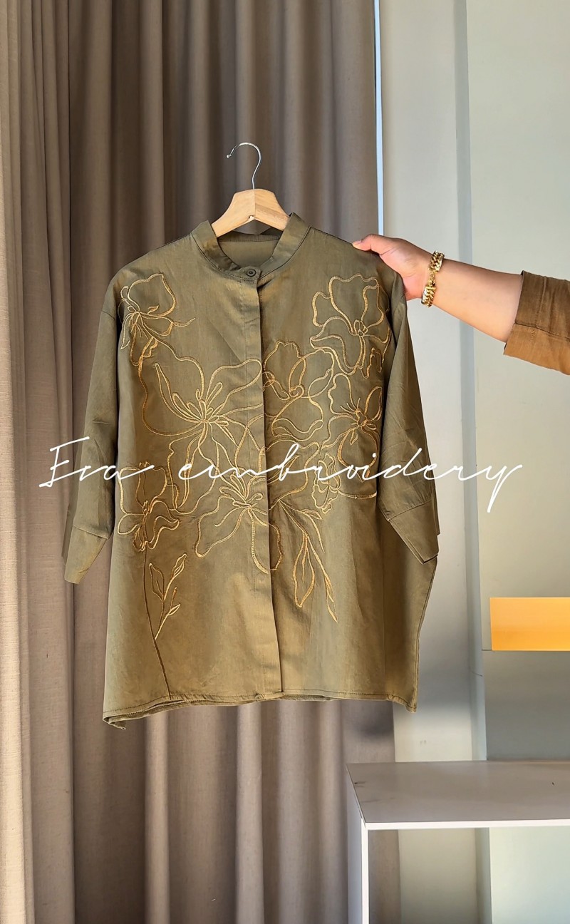 EVA EMBROIDERY DARK OLIVE