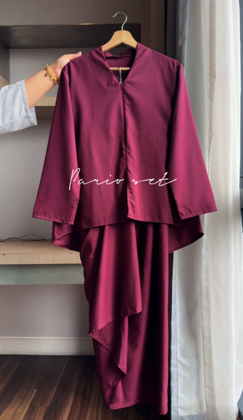 PARIO SET BURGUNDY