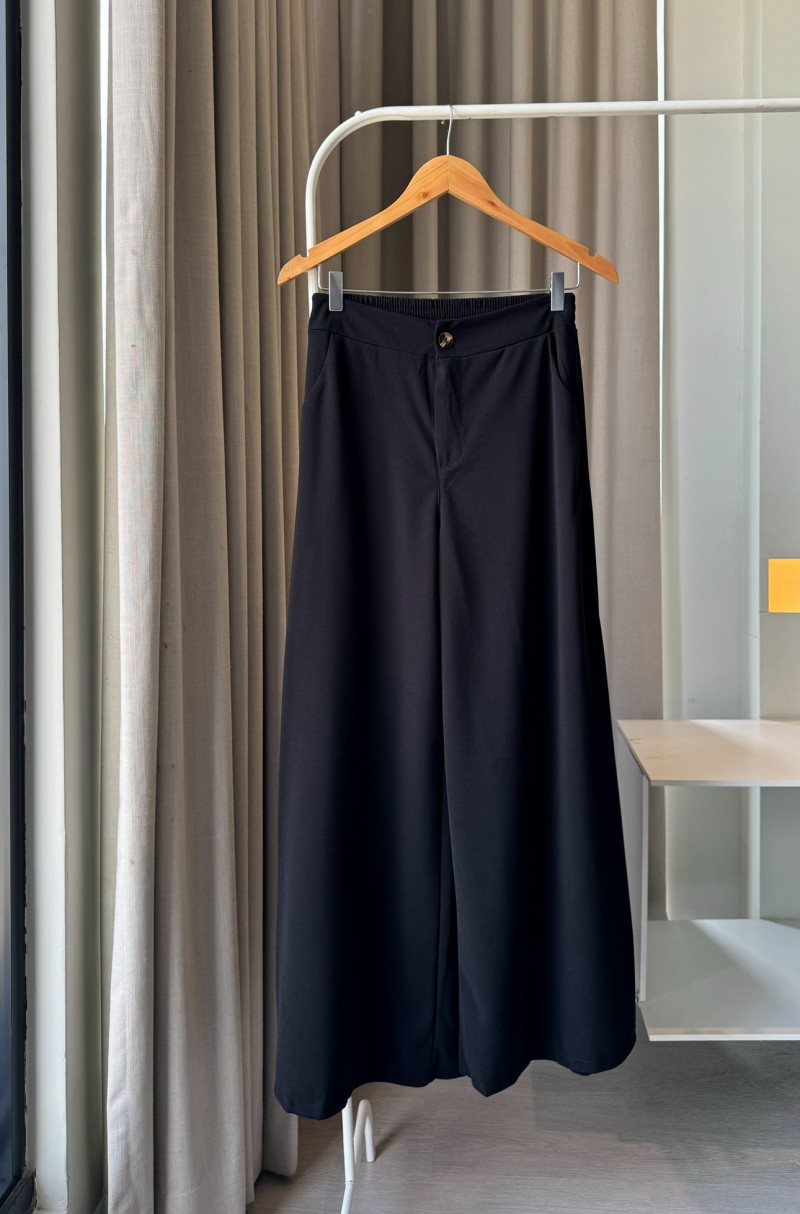 WIDE PALAZZO BLACK
